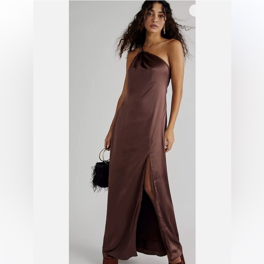 Free People Chocolate One Shoulder Dress